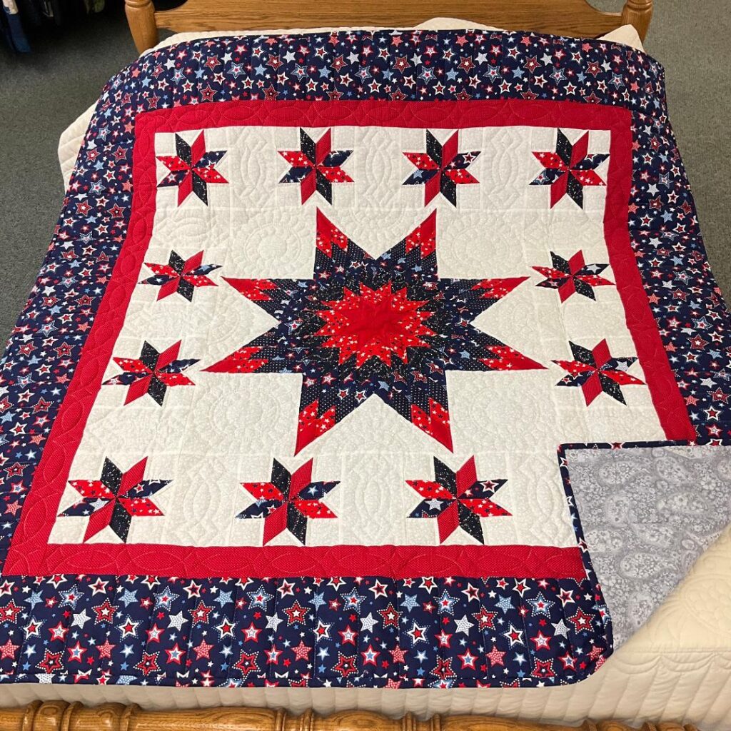 Patchwork Lone Star Quilt Pattern - PRINTED