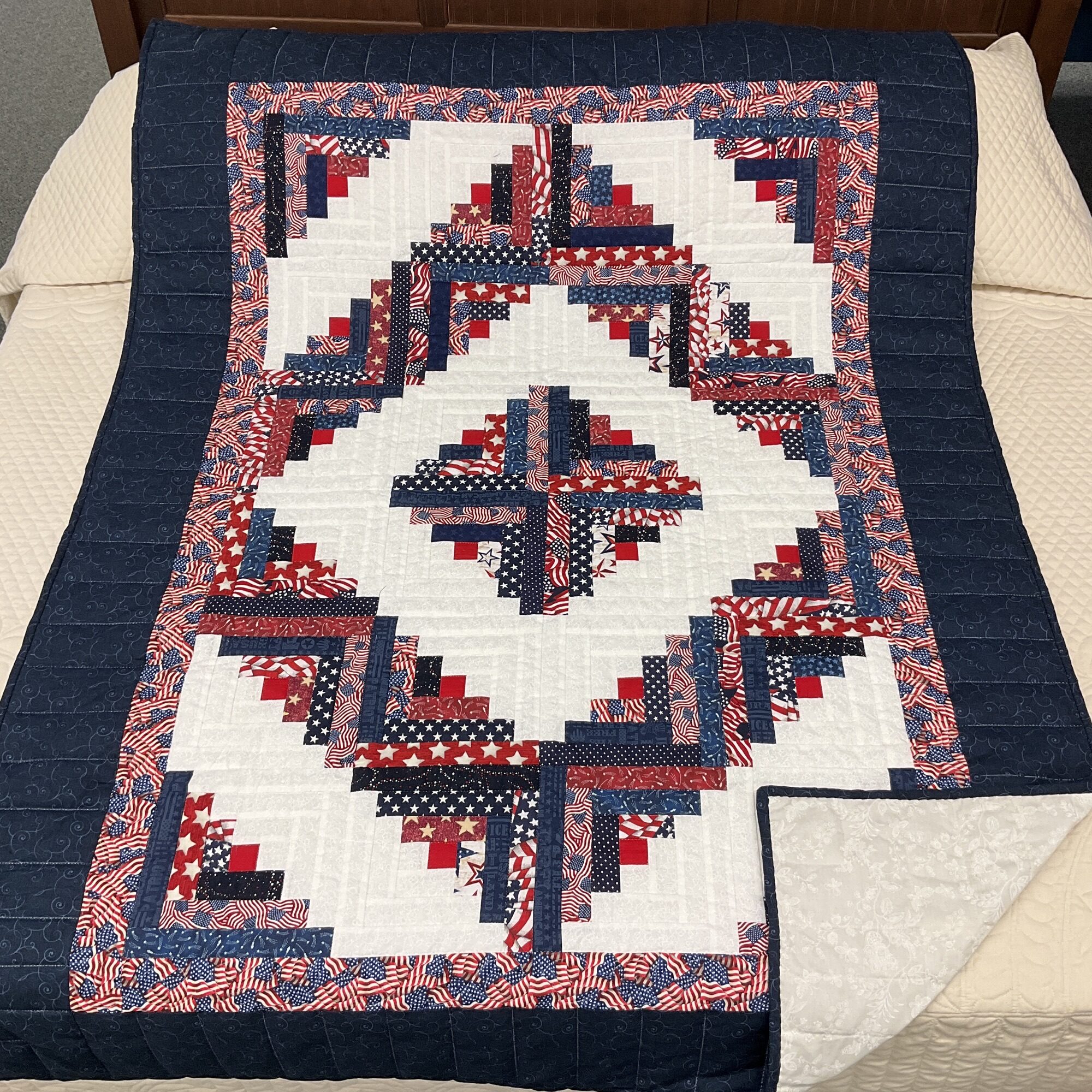 Patriotic Log Cabin The Quilt Shop At Miller s