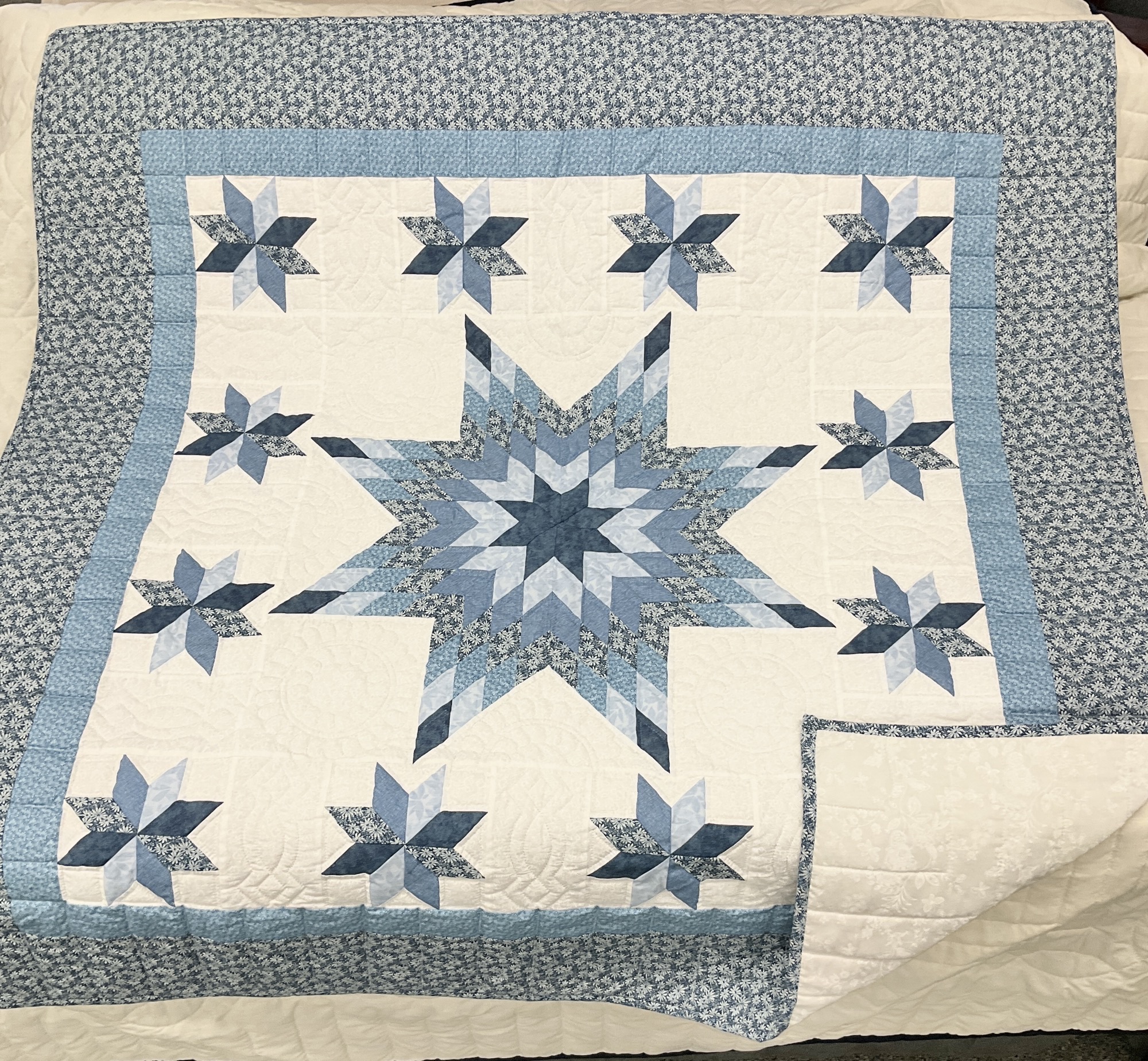 Patchwork Lone Star Quilt Pattern - PRINTED