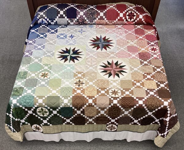 Susquehanna Compass King Size Hand-Stitched Quilt - Image 11