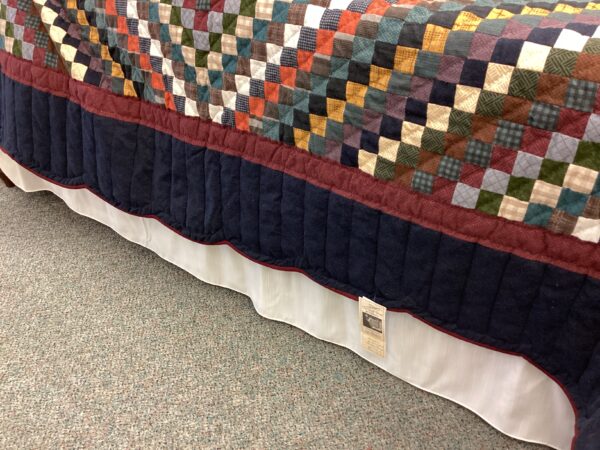 Postage Stamp in Flannel Hand-Quilted King Size Quilt - Image 3